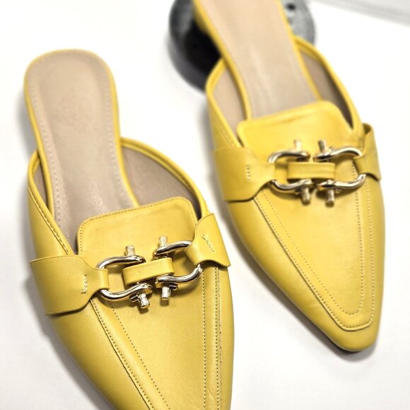 Women's Goldenrod Slip-On Loafer Mules Size 10.5 EU 41 - Picture 1 of 6